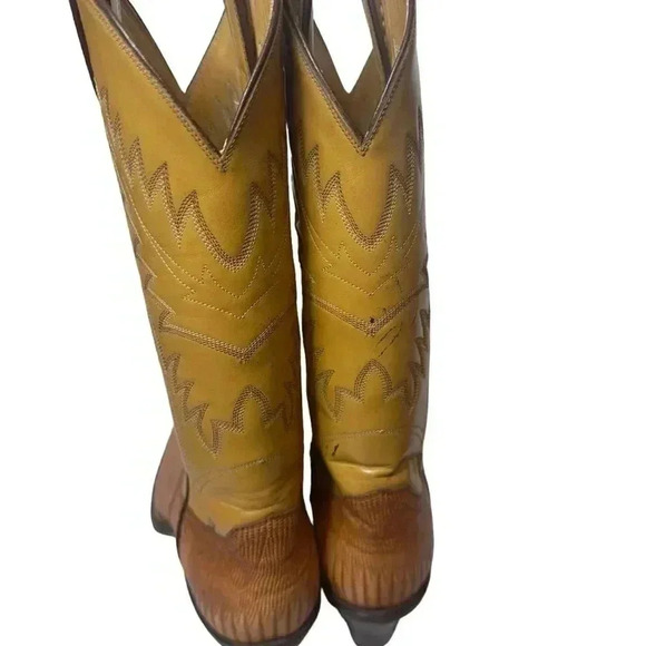 🔥 Host Pick🔥Justin Lizard Leather Cowboy Boots Style 9072 size 5.5E - Picture 6 of 12